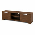 TV-Schrank Holz Braun 150x40x45 cm mit Türen und Regalen