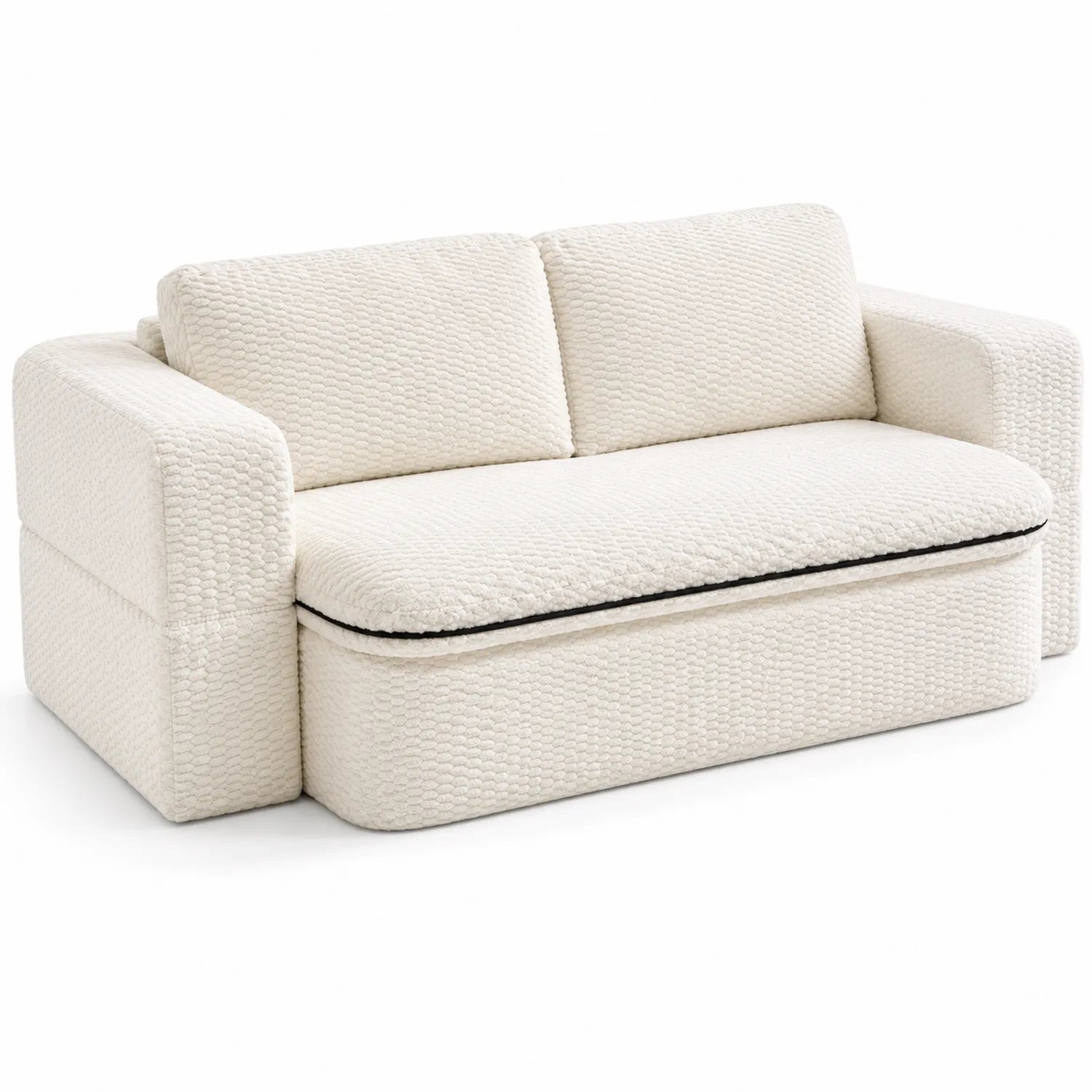 2-Sitzer Sofa Stoff Beige 200cm