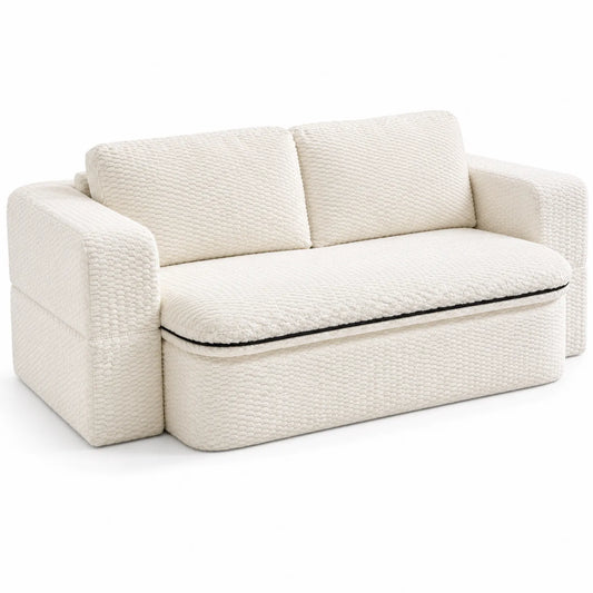 2-Sitzer Sofa Stoff Beige 200cm