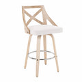 Barhocker Holz Beige mit Drehfunktion