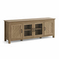 TV-Schrank Holz mit gehärteten Glastüren 200x40x60cm