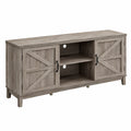 TV-Schrank MDF Grau mit 2 Türen und Regal 120x40x50 cm