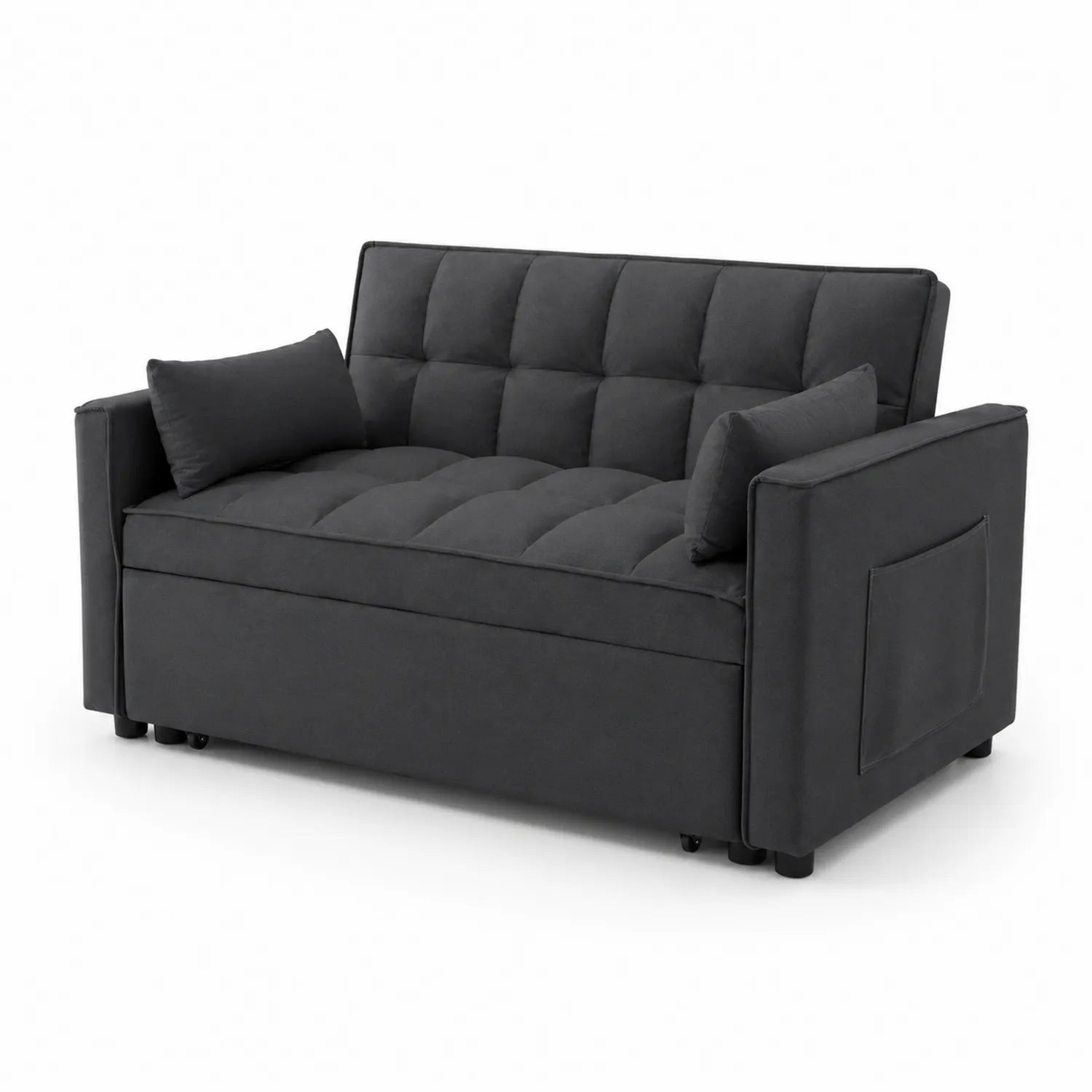 2-Sitzer Schlafsofa Polyester Dunkelgrau