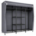 Metallkleiderschrank mit Polyesterabdeckung Grau 175x45x170 cm