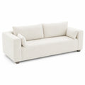 3-Sitzer Sofa Creme Stoff 200cm x 85cm x 75cm