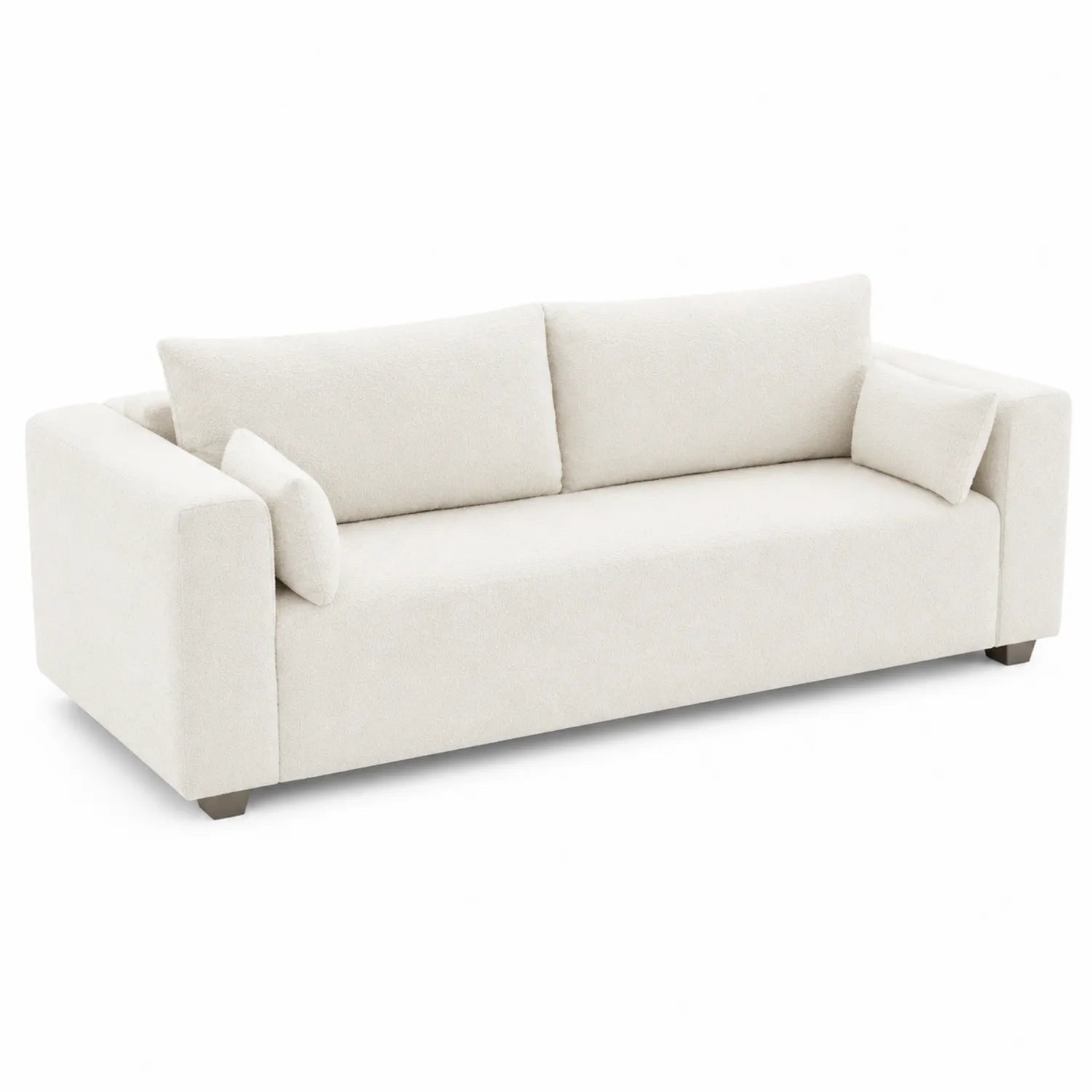 3-Sitzer Sofa Creme Stoff 200cm x 85cm x 75cm